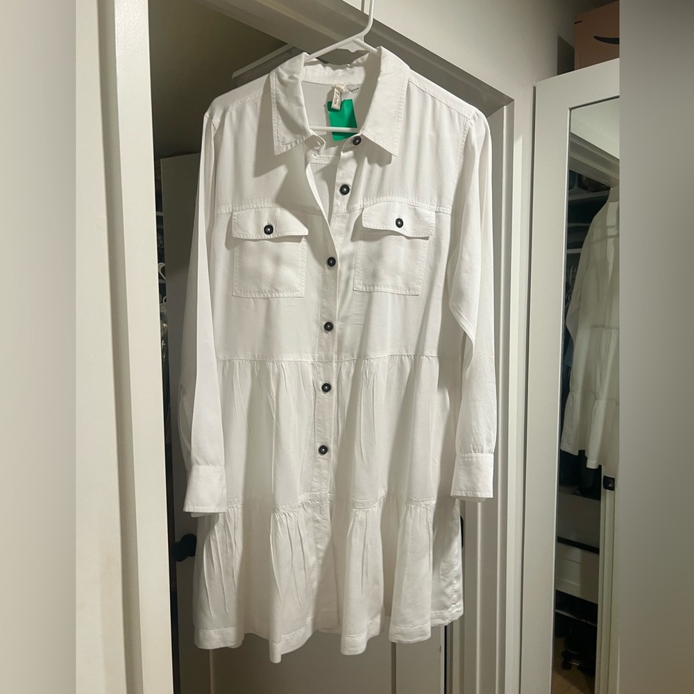 Elan Lightweight Spring / Summer Button Down Shirtdress Size M
